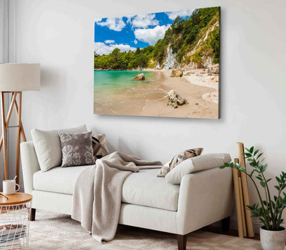 Bella Home Beach Island & Mountain Hill View Print Canvas Ready to hang