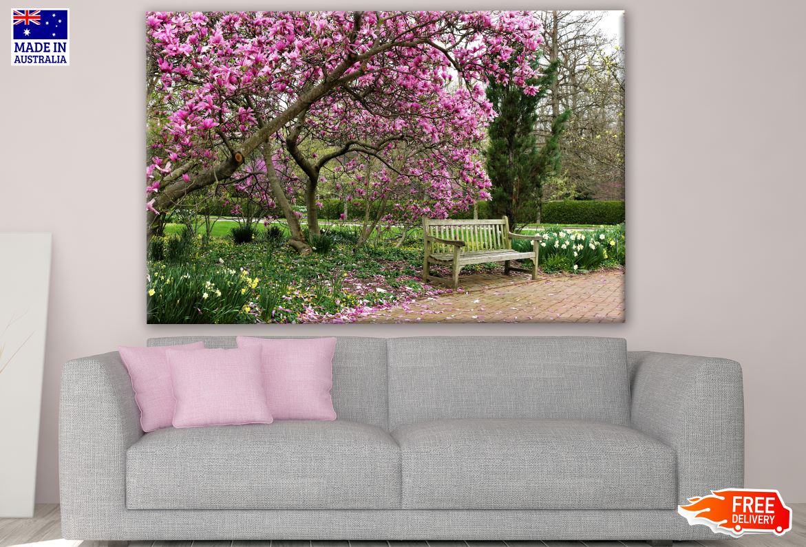 Rose Flower Tree in Park Print 100% Australian Made