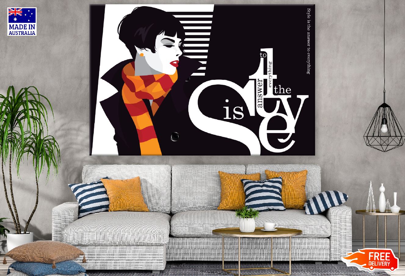 Stylish Girl with Quote Illustration Print 100% Australian Made