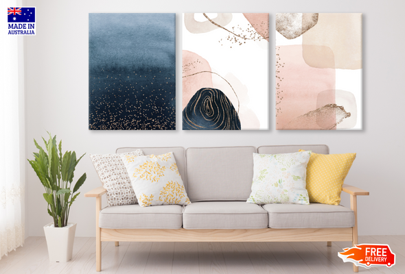 3 Set of Abstract Design High Quality print 100% Australian made wall Canvas ready to hang