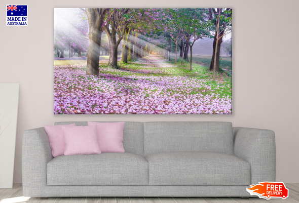 Tunnel of cherry blossom trees Print 100% Australian Made