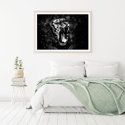 Tiger Face B&W Photograph Home Decor Premium Quality Poster Print Choose Your Sizes