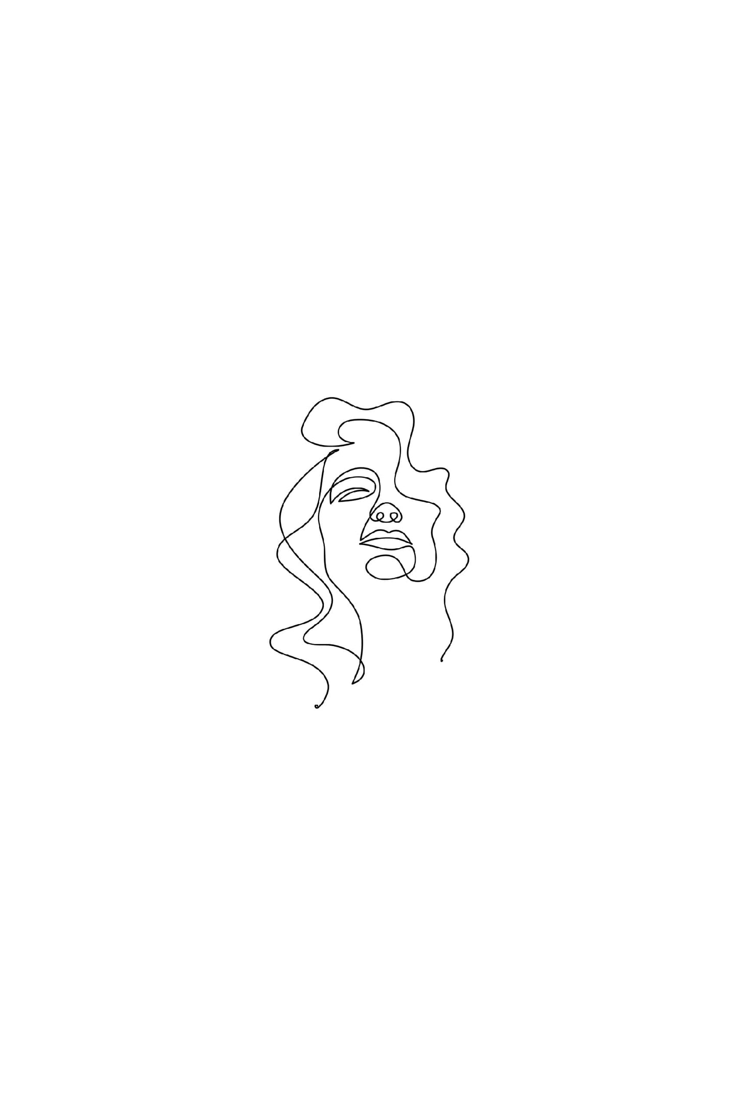 Woman Face Line Art Design Print 100% Australian Made