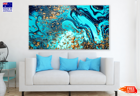 Blue Black Abstract Design Painting 100% Australian Made