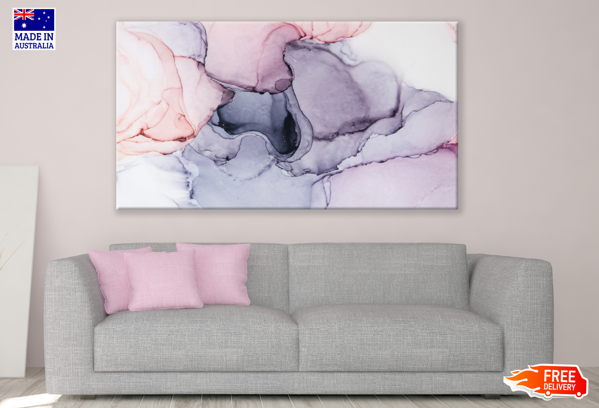 Black Pink & Purple Abstract Design Print 100% Australian Made