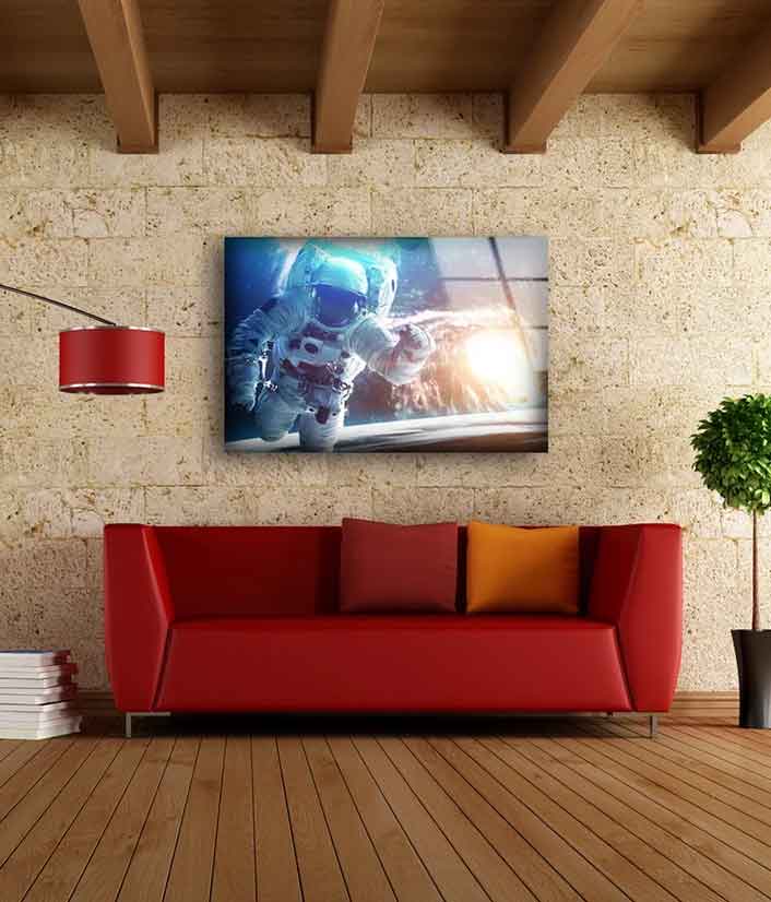 Astronaut Photograph Acrylic Glass Print Tempered Glass Wall Art 100% Made in Australia Ready to Hang