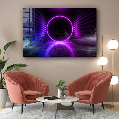 Neon Digital Abstract Print Tempered Glass Wall Art 100% Made in Australia Ready to Hang