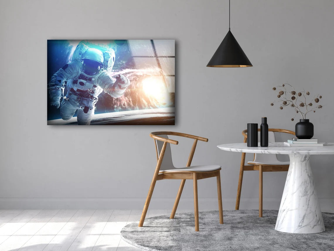 Astronaut Photograph Acrylic Glass Print Tempered Glass Wall Art 100% Made in Australia Ready to Hang