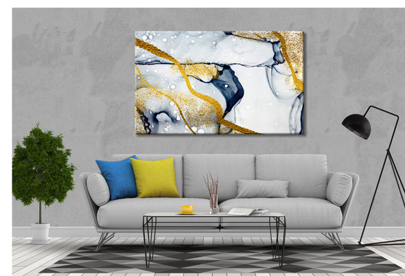 Abstract multicolored blue  popular Print 100% Australian Made