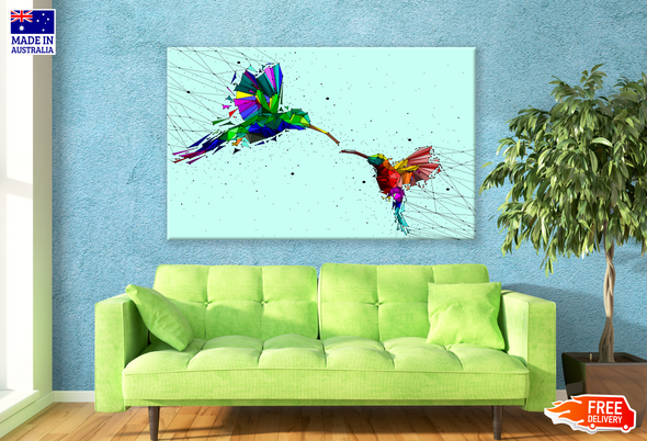 Two Birds Flying Abstract Art Print 100% Australian Made