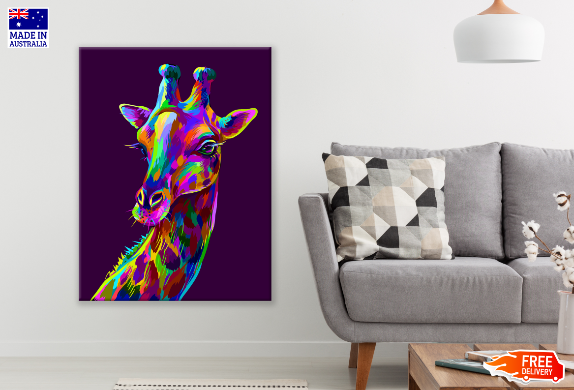 Abstract Giraffe Art Print 100% Australian Made