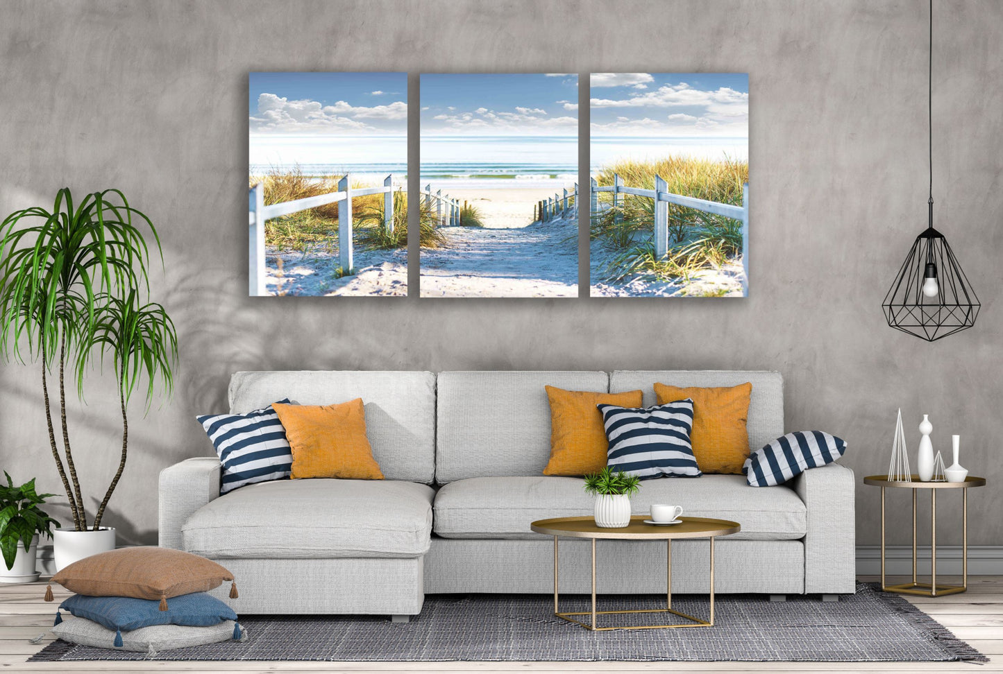 3 Set of Wooden Path to Beach High Quality Print 100% Australian Made Wall Canvas Ready to Hang