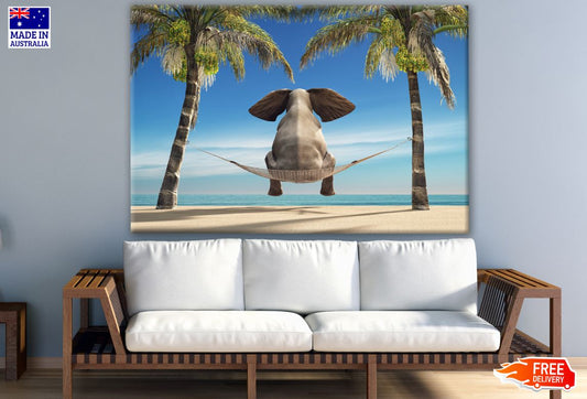 Elephant Near Beach Photograph Print 100% Australian Made