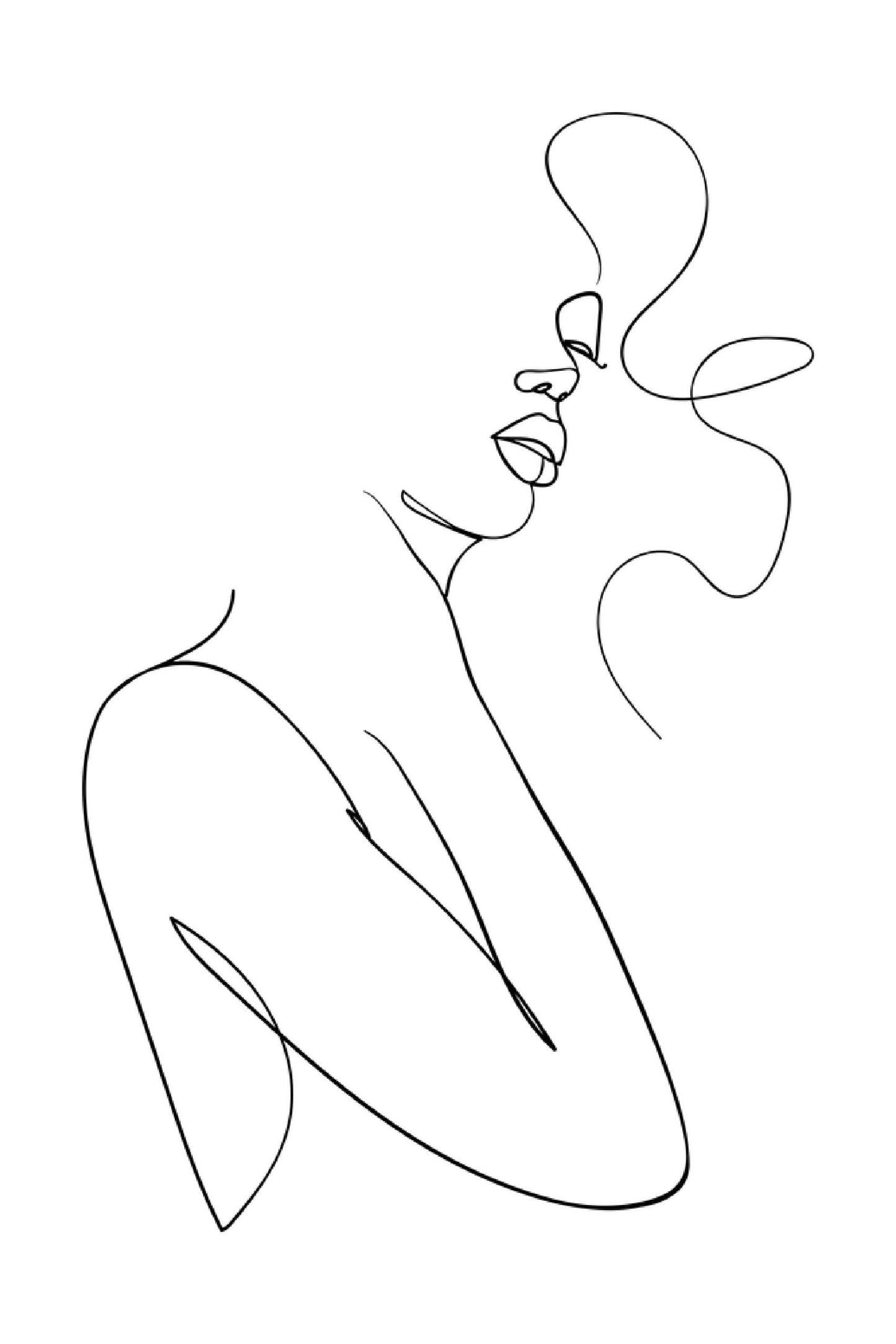 Fashion Woman Line Art Design Print 100% Australian Made