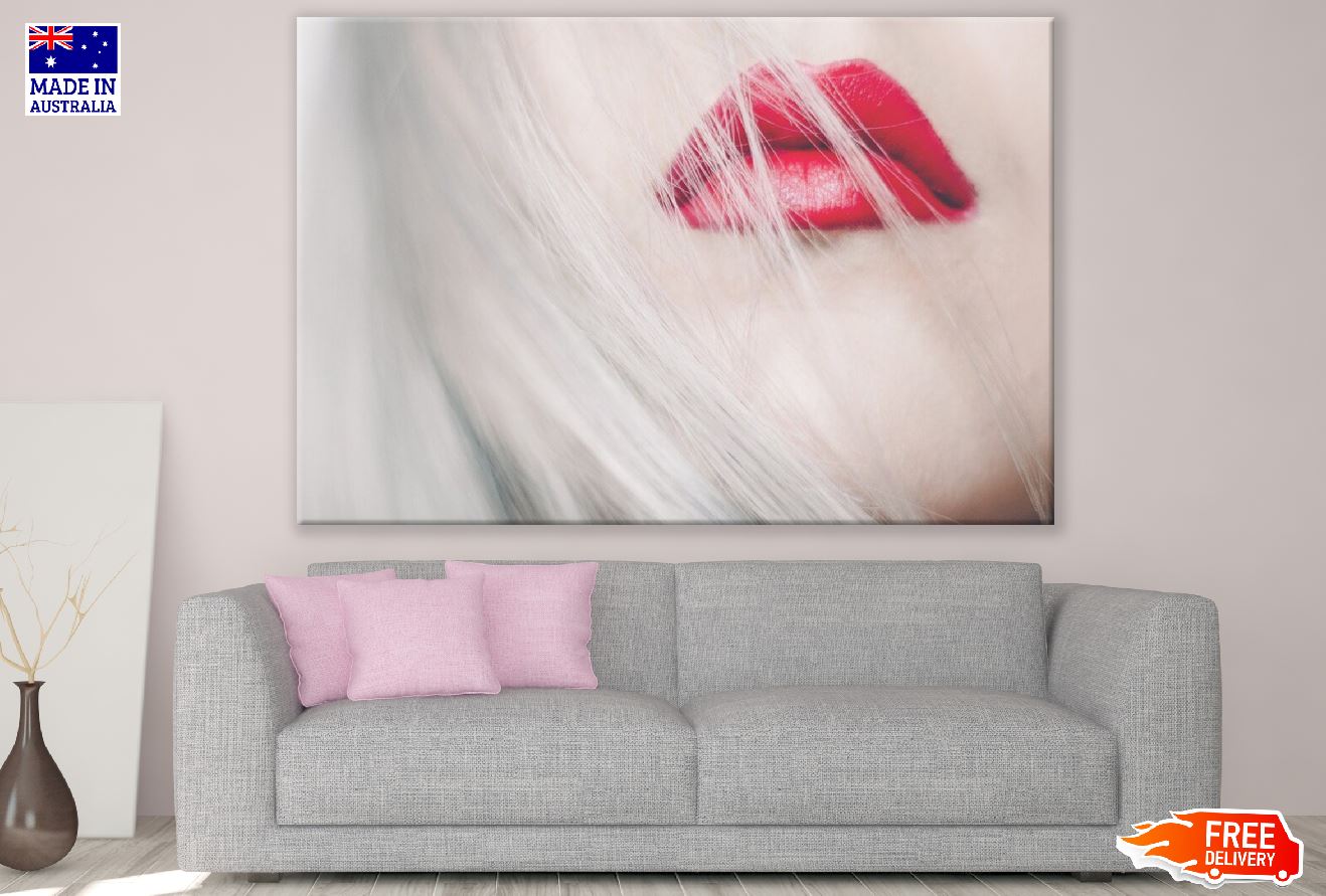 Red Lips Closeup Photograph Print 100% Australian Made