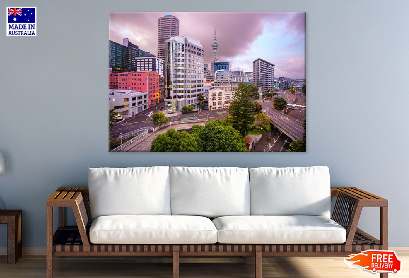 Auckland Skyline View Photograph New Zealand Print 100% Australian Made