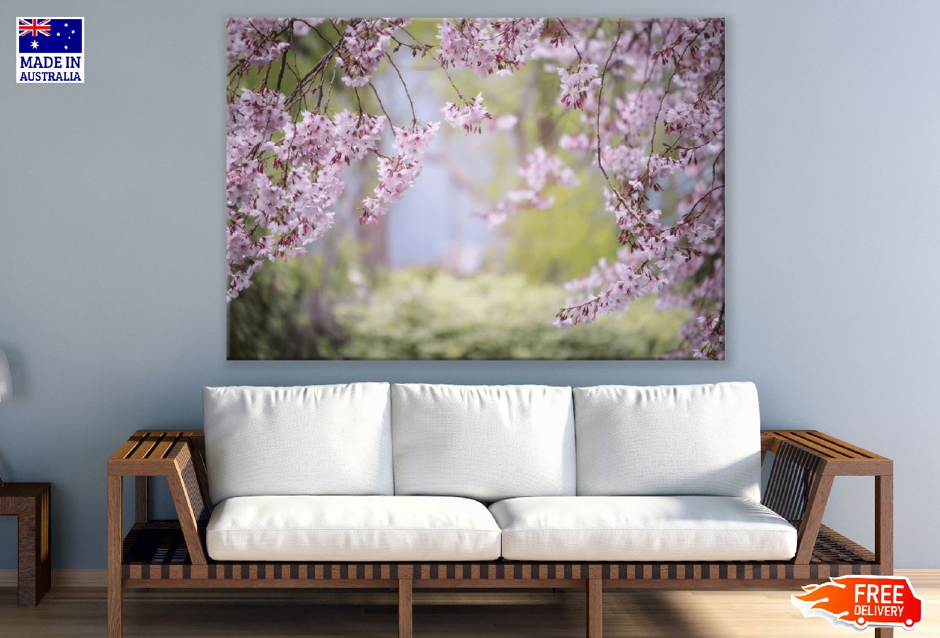 Pink Cherry Blossoms Tree Photograph Print 100% Australian Made