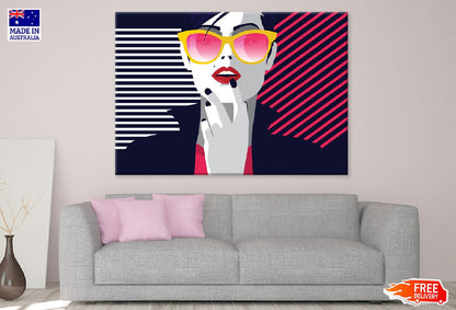 Fashion Woman in Style Vector Art Print 100% Australian Made