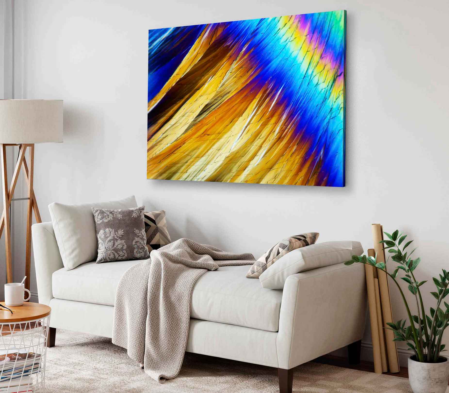 Bella Home Light Micro Crystals Abstract Print Canvas Ready to hang