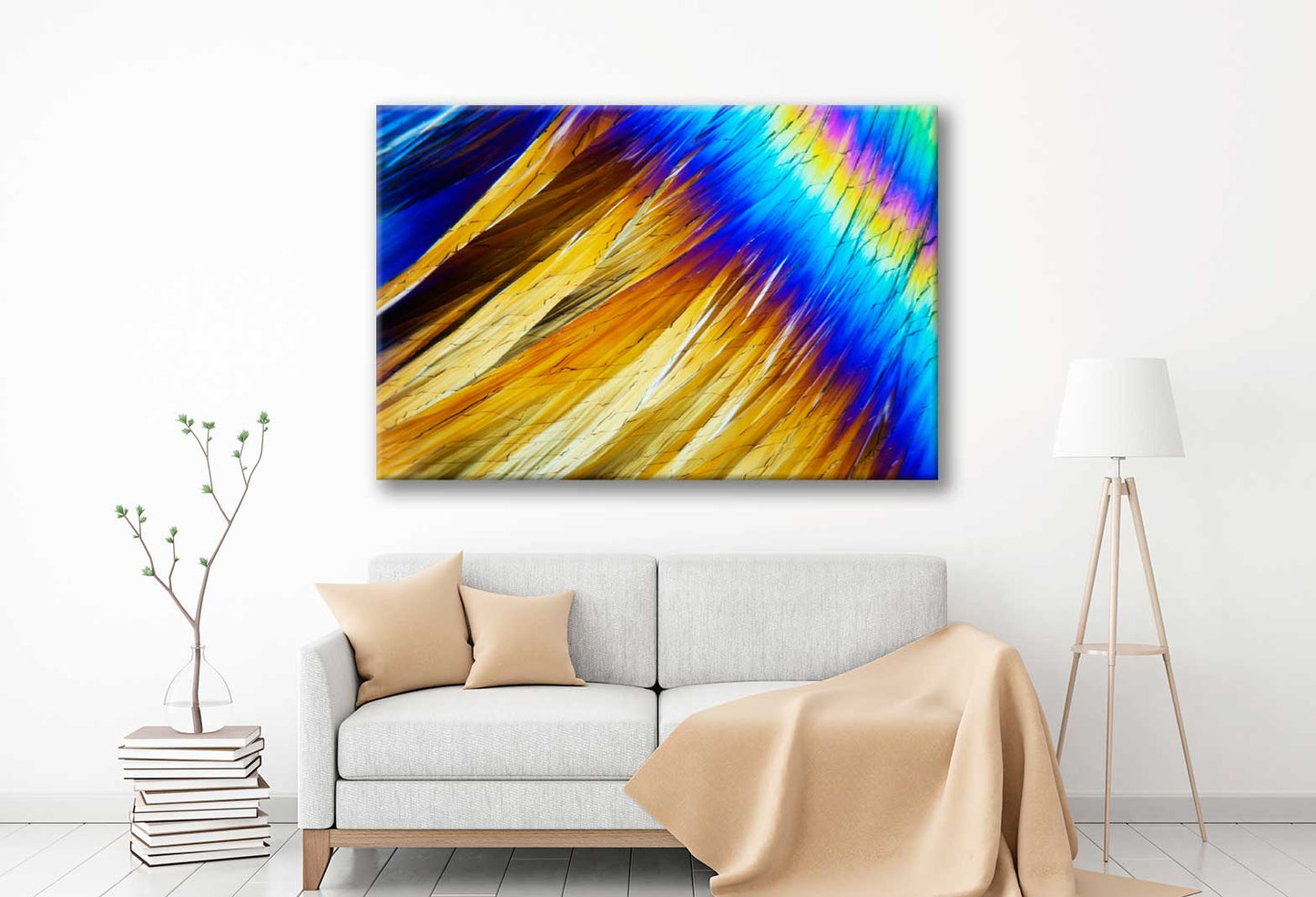 Bella Home Light Micro Crystals Abstract Print Canvas Ready to hang