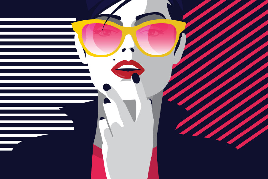 Fashion Woman in Style Vector Art Print 100% Australian Made