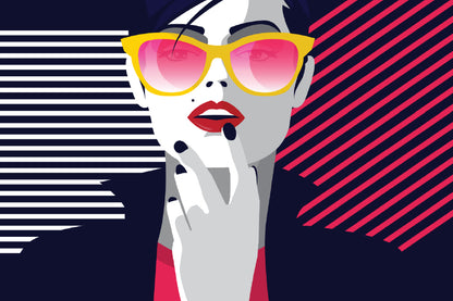 Fashion Woman in Style Vector Art Print 100% Australian Made