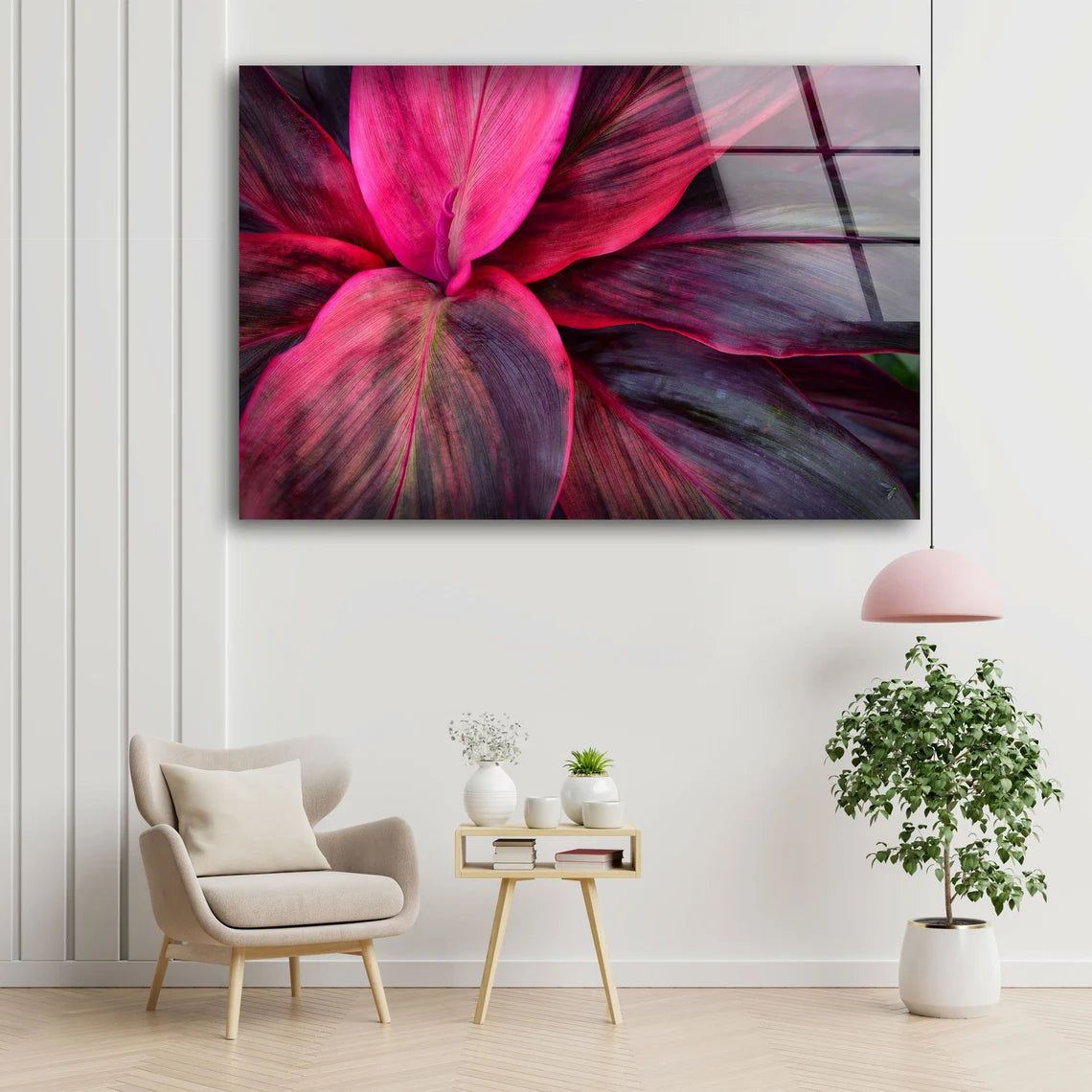 Purple Leaves Photograph Acrylic Glass Print Tempered Glass Wall Art 100% Made in Australia Ready to Hang