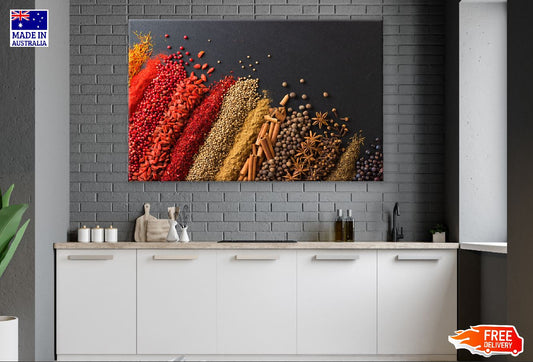 Colorful Spices Lines Closeup Photograph Print 100% Australian Made