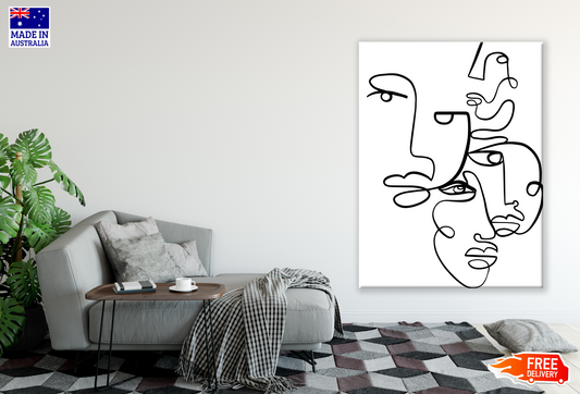 Face Portrait Line Art Print 100% Australian Made