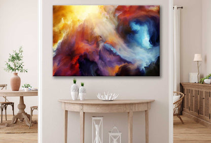 Bella Home Colourful Misty Abstract Digital Print Canvas Ready to hang