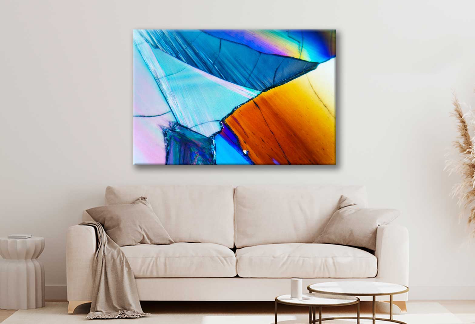 Bella Home Micro Crystals in To Colorful Art Print Canvas Ready to hang