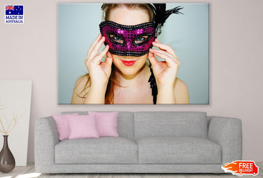 Woman in Mask Closeup Photograph Print 100% Australian Made