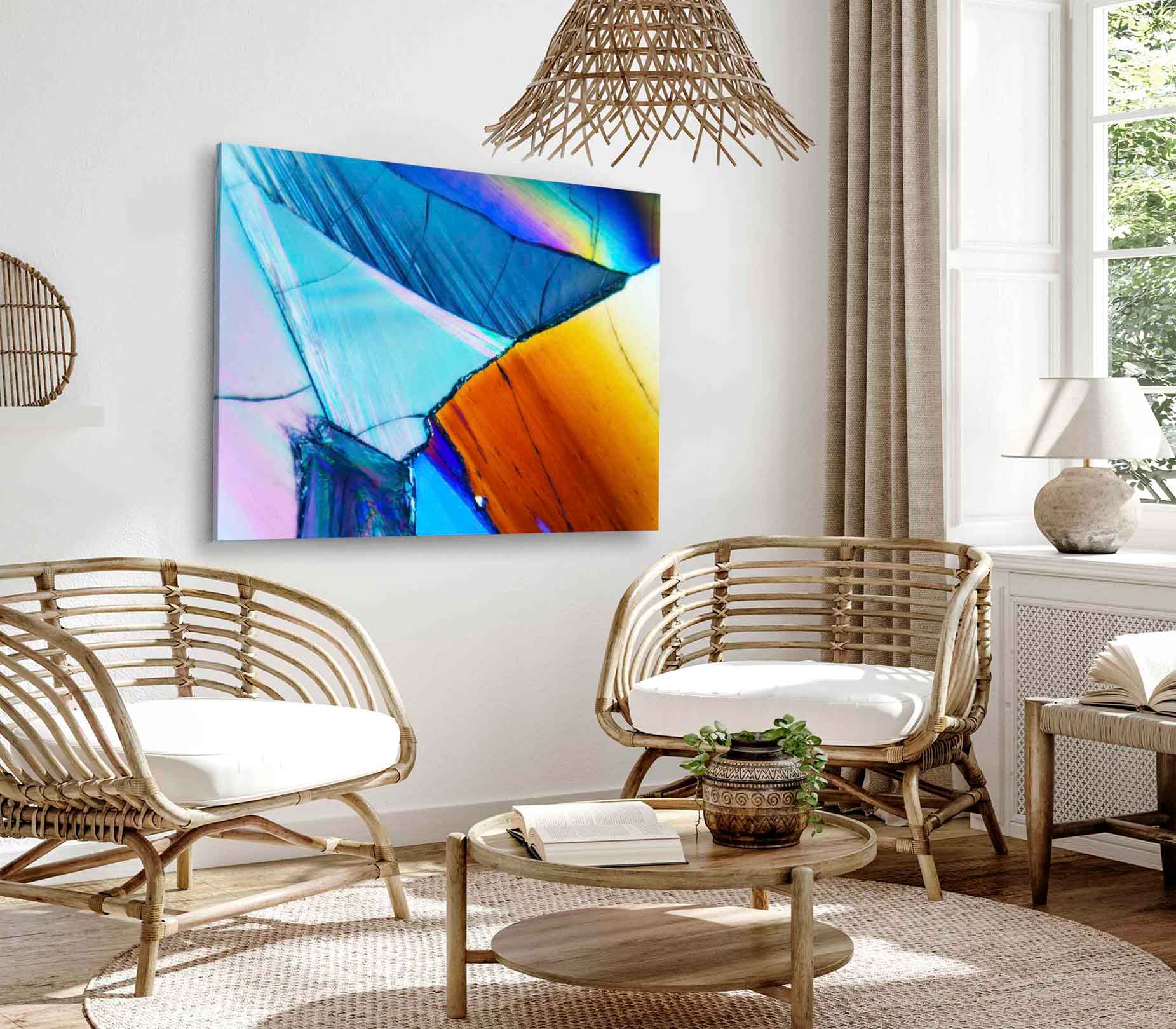 Bella Home Micro Crystals in To Colorful Art Print Canvas Ready to hang