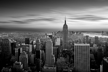 New York City with Skyscrapers B&W Photograph Print 100% Australian Made