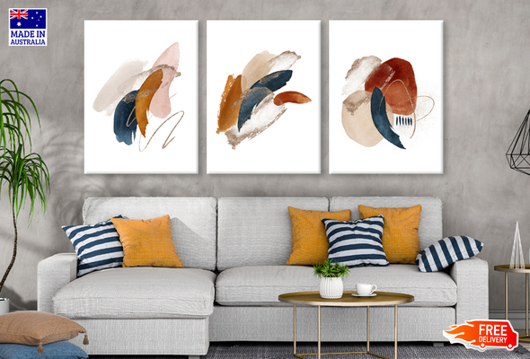 3 Set of Abstract Painting Design High Quality print 100% Australian made wall Canvas ready to hang