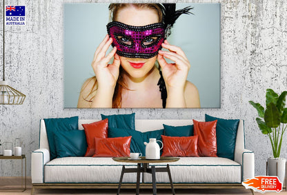 Woman in Mask Closeup Photograph Print 100% Australian Made