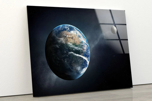 Earth Space View Photograph Acrylic Glass Print Tempered Glass Wall Art 100% Made in Australia Ready to Hang
