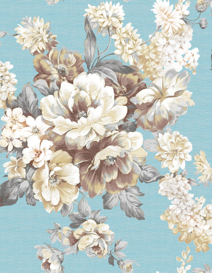 Gold Brown Floral Design Print 100% Australian Made