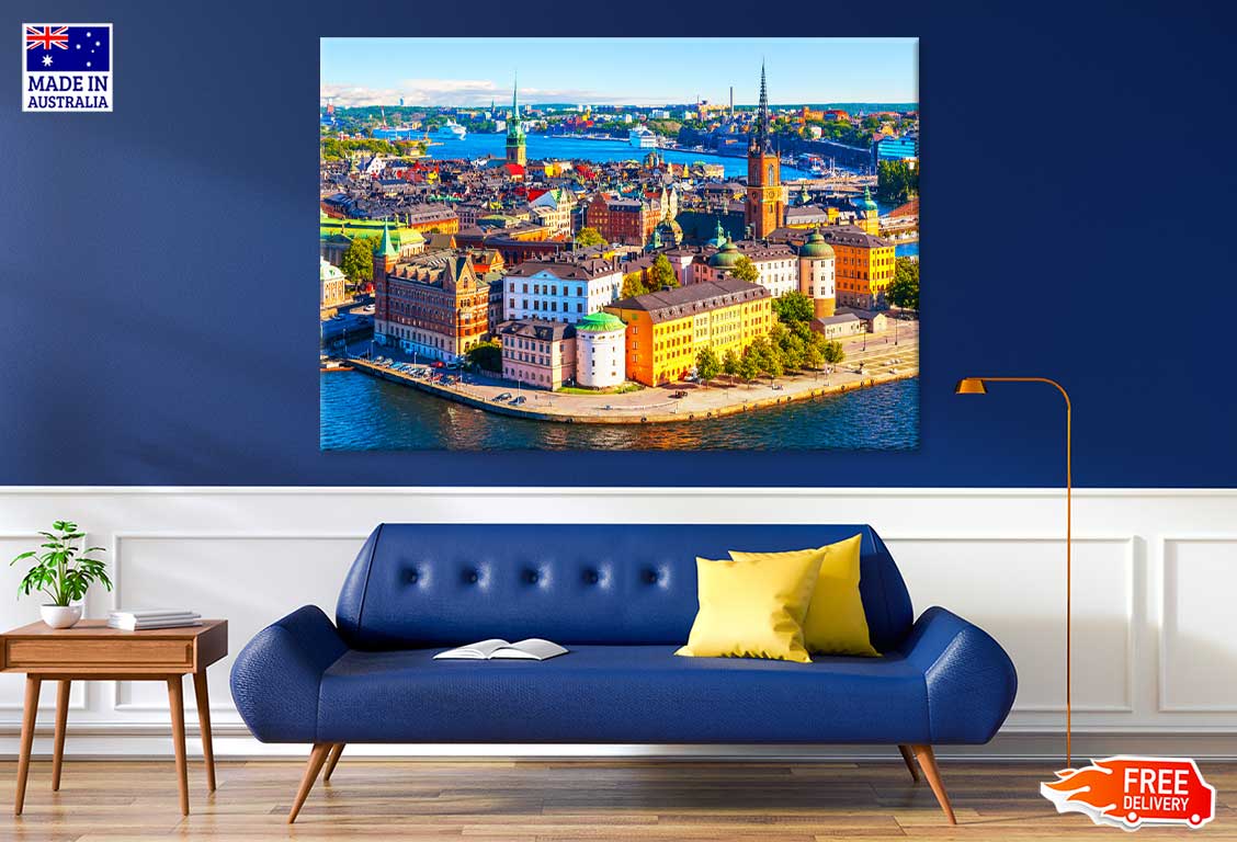 Old Town View Photograph in Stockholm Sweden Print 100% Australian Made