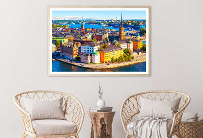 Old Town Skyline Photograph in Stockholm Sweden Home Decor Premium Quality Poster Print Choose Your Sizes