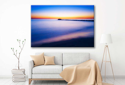 Bella Home Marina di Beach With Sunrise Print Canvas Ready to hang