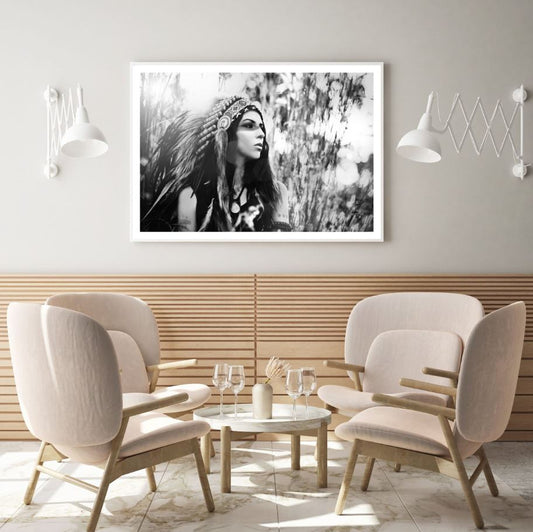Worrior Indian Girl Photograph Home Decor Premium Quality Poster Print Choose Your Sizes