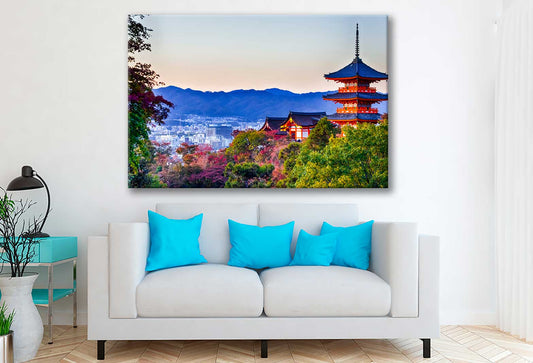 Bella Home Kiyomizu-dera Temple Pagoda Japan Print Canvas Ready to hang