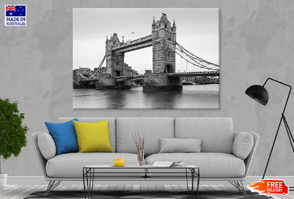 London Bridge & Lake B&W View Print 100% Australian Made