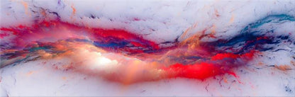 Panoramic Canvas Red Blue Abstract Design High Quality 100% Australian made wall Canvas Print ready to hang