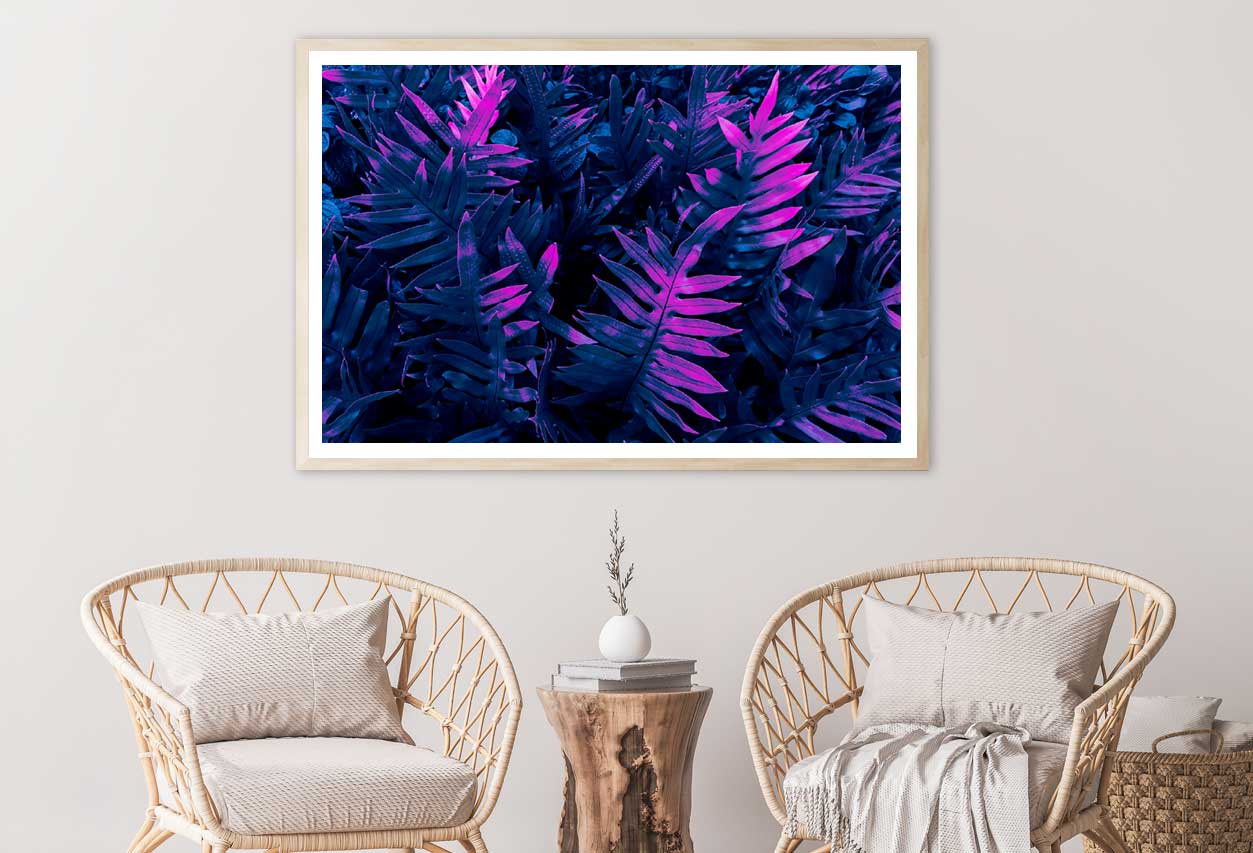 Purple Leaves Closeup View Photograph Home Decor Premium Quality Poster Print Choose Your Sizes