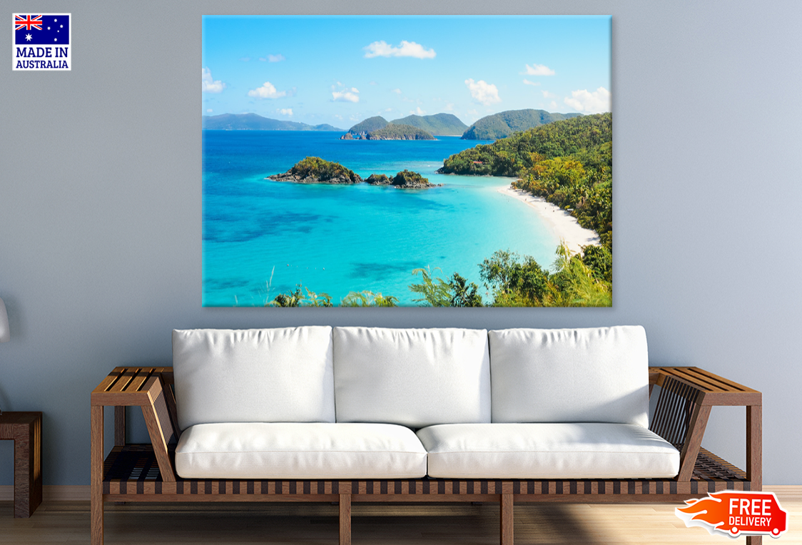 Trees & Sea Sky View Photograph Print 100% Australian Made