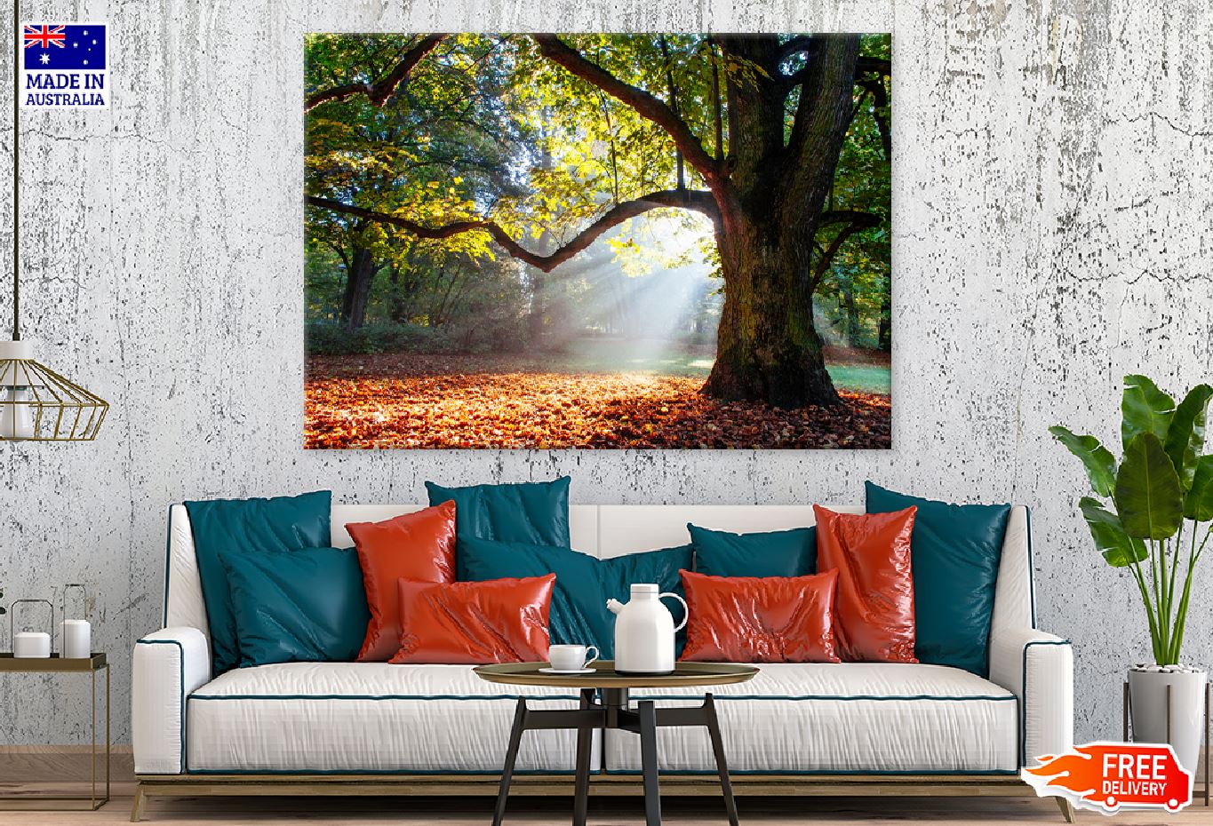 Oak Tree Wrapped in Sunshine View Photograph Print 100% Australian Made