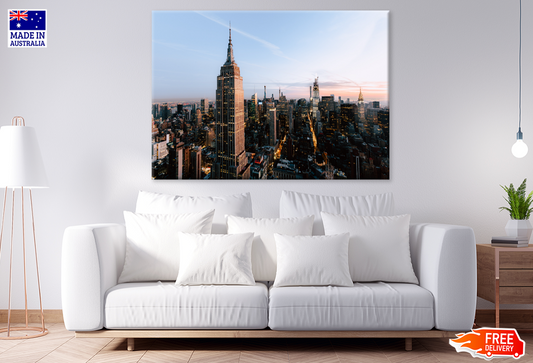 City Scape & Sunset Sky Scenery Photograph Print 100% Australian Made