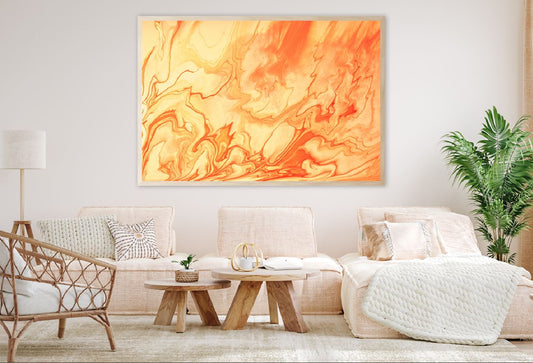 Orange Red Coral Abstract Design Home Decor Premium Quality Poster Print Choose Your Sizes